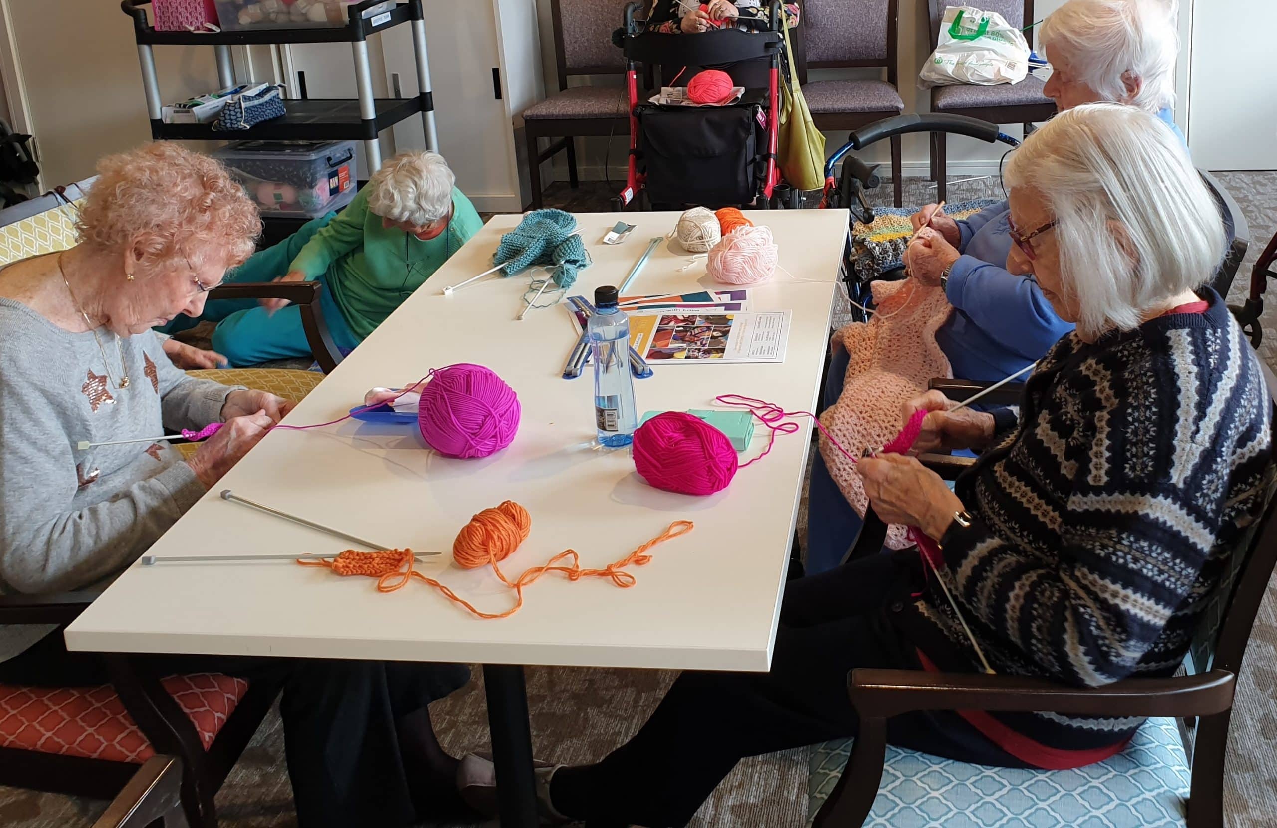 Blue Haven’s Knit and Natter group donates to Wrap with Love
